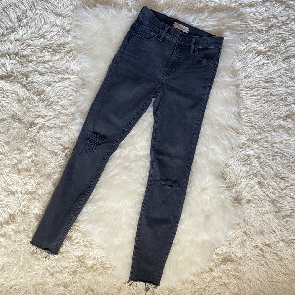 Madewell 9” high-rise skinny jeans in Black Sea, size 25 - Picture 1 of 11